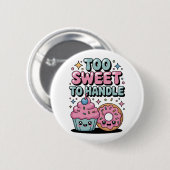 Zu süß zum Handhaben | Donut Kids Button (Vorne & Hinten)