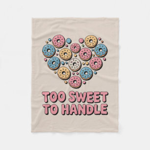Zu süß zum Handhaben   Donut Kids Fleecedecke