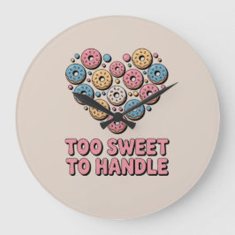 Zu süß zum Handhaben | Donut Kids Große Wanduhr