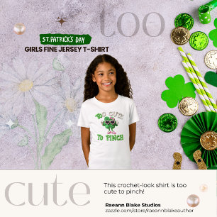 Zu süß zum Kneifen Häkellook-Design Jugendlich T-Shirt