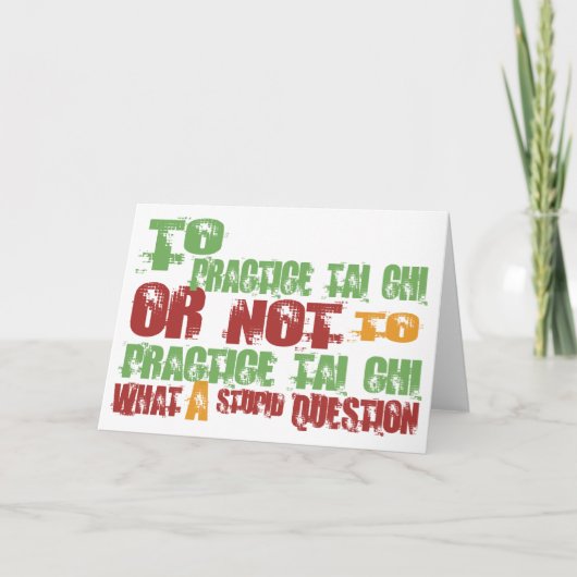 Zu Tai-Chi üben Karte (Vorderseite)
