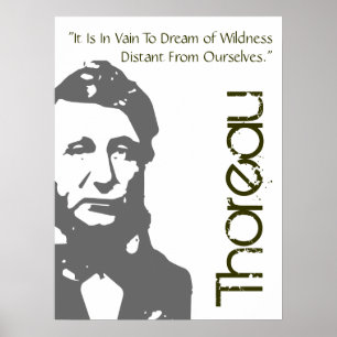 Zu träumen von Wildness Thoreau Plakat
