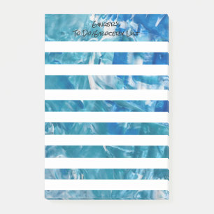 Zu tun/Lebensmittel Liste Aquamarin blaue weiße Po Post-it Klebezettel