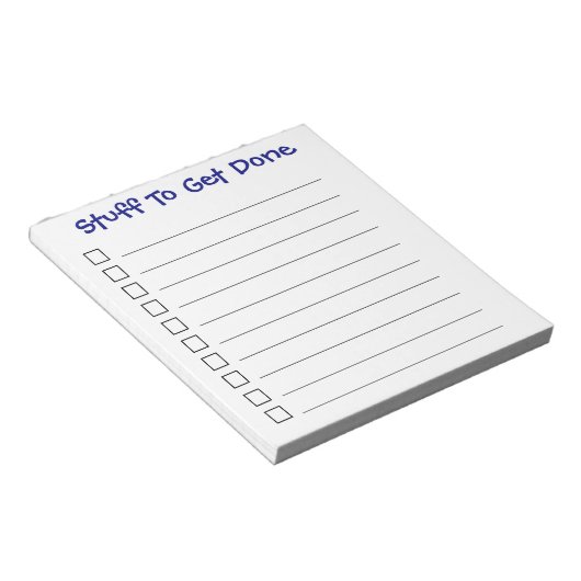 "Zu tun" Notepad Notizblock (angewinkelt)