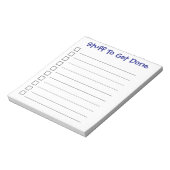 "Zu tun" Notepad Notizblock (Rotiert)