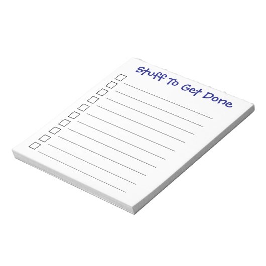 "Zu tun" Notepad Notizblock (Rotiert)