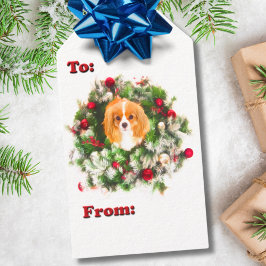 Zu und von Cavalier King Charles Wreath Geschenkma Geschenkanhänger