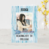 Zu Uni Individuelle Name Foto auf Aquamarin Blue Karte (Gelbe Blume)