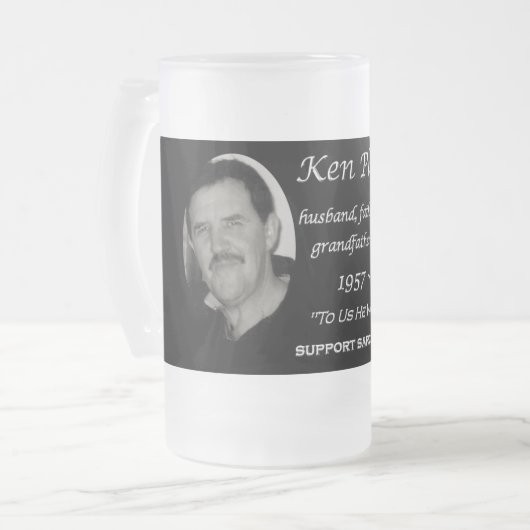 Zu uns war er das Weltdenkmal Mattglas Bierglas (Vorderseite Links)