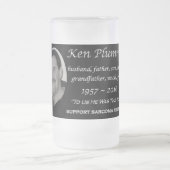 Zu uns war er das Weltdenkmal Mattglas Bierglas (Mittel)