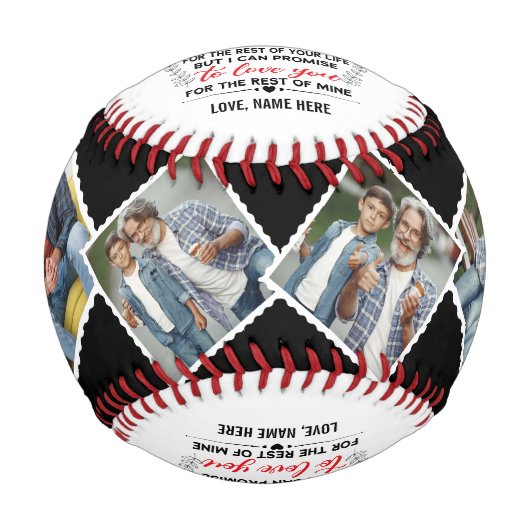 Zu unserem Enkel von Großeltern & Custom 4 Foto Baseball (Vorderseite)