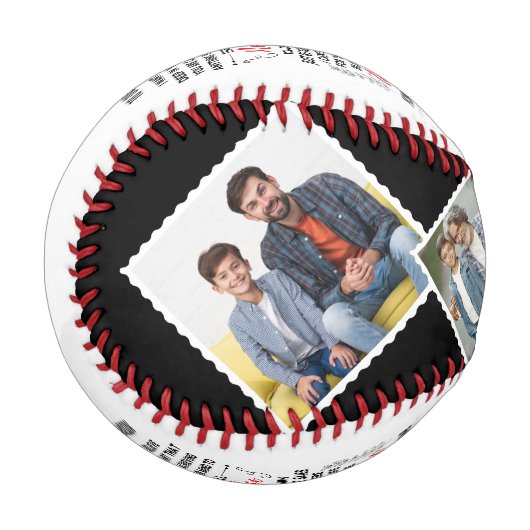 Zu unserem Enkel von Großeltern & Custom 4 Foto Baseball (Vorderseite Links)