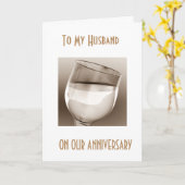 ZU UNSEREM JAHRESTAG "CHEERS TO US HUSBAND" KARTE (Gelbe Blume)