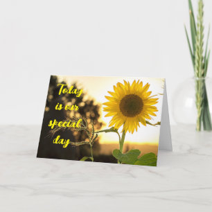 ZU UNSEREM "JUBILÄUM" LIEBE/SONNENBLUME KARTE