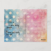 Zu unserem kleinen Valentine Postkarte (Rückseite)