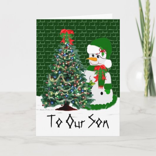 Zu unserem Sohn Feiertagskarte (Vorderseite)