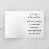 Zu unserem Sohn Feiertagskarte (Innenseite)