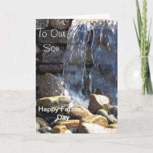 Zu unserem Sohn glücklicher Vater Tag. Karte