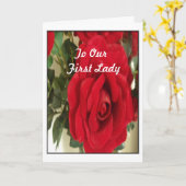 zu unserer First Lady Karte (Gelbe Blume)