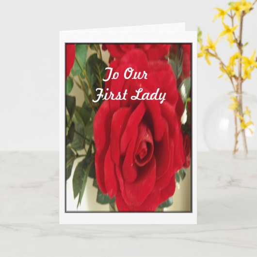 zu unserer First Lady Karte (Gelbe Blume)