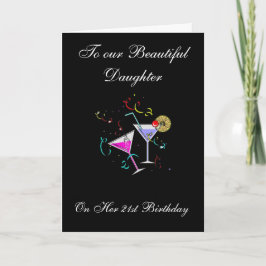 ZU UNSERER SCHÖNES MÄDCHEN-21. GEBURTSTAGS-KARTE KARTE