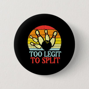 Zu verblassen, um Bowling-Team Retro Bowler Women Button