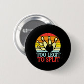 Zu verblassen, um Bowling-Team Retro Bowler Women Button (Vorne & Hinten)