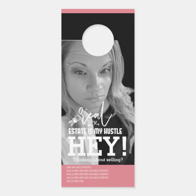 Zu Verkaufen Haus Inseriert Leasing Geschäft Foto  Türanhänger (Vorderseite)