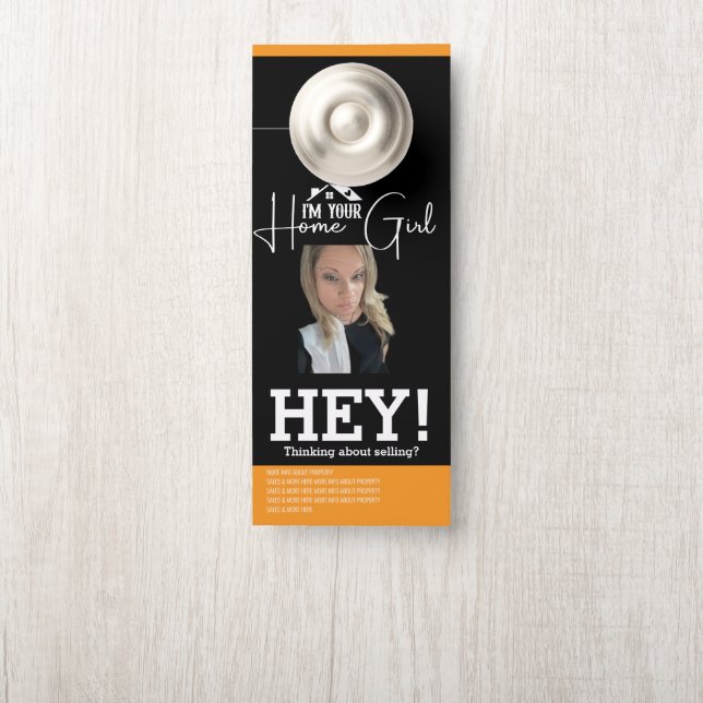 Zu Verkaufen Haus Inseriert Leasing Geschäft Foto Türanhänger (Auf Knauf)