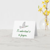 Zu verstehen heißt, zu vergeben - Zitat zur Vergeb Karte (Gelbe Blume)