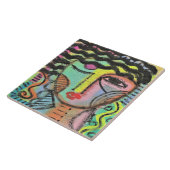 Zu viel Abstraktes Portrait auf OSB Fliese (Seite)