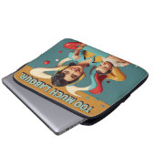 Zu viel Arbeit - feministisches Satiredesign Laptopschutzhülle (Vorne Knopf)