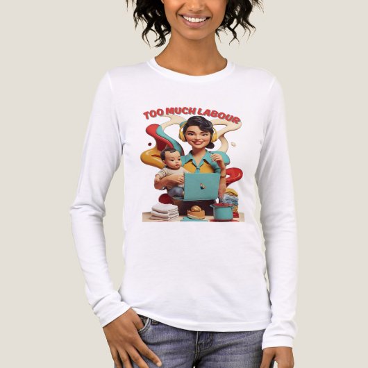 Zu viel Arbeit - feministisches Satiredesign Tri-Blend Shirt (Vorderseite)