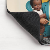 Zu viel Arbeit — Zurück-Illustration der Frau Mousepad (Ecke)