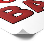 Zu viel Bacon Funny Poster (Ecke)