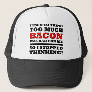 Zu viel Bacon Lustige Ball Cap Trucker Mütze