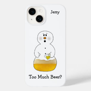 Zu viel Bier Snowman Case-Mate iPhone 14 Hülle