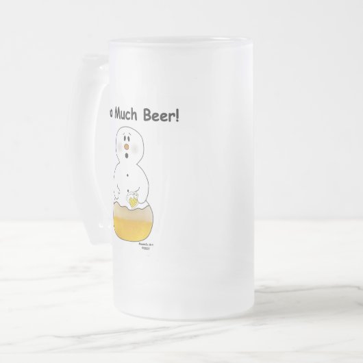 Zu viel Bier-Tasse Mattglas Bierglas (Vorderseite Links)