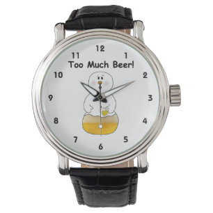 Zu viel Bier-Uhr Armbanduhr