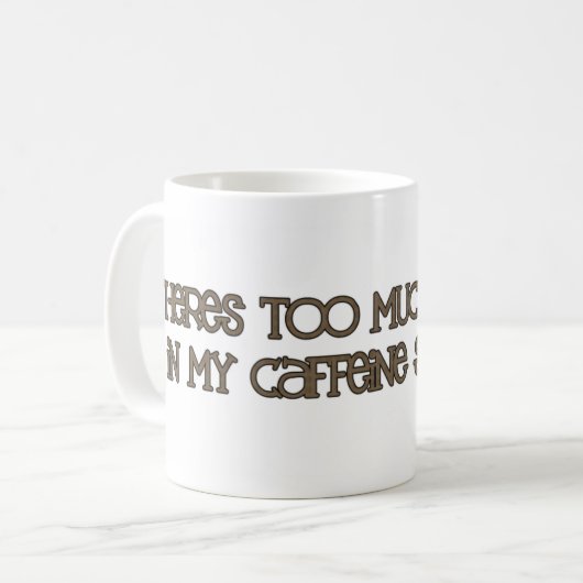 zu viel Blut Kaffeetasse (Vorderseite Links)