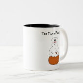 Zu viel Bourbon-Snowman-Tasse Zweifarbige Tasse (VorderseiteRechts)