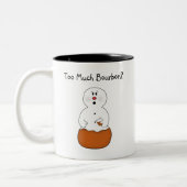 Zu viel Bourbon-Snowman-Tasse Zweifarbige Tasse (Links)