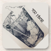 Zu viel getränkeuntersetzer (Vorderseite)