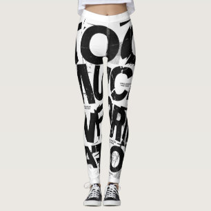 ZU VIEL INFORMATION Brutalistische Typografie St Leggings