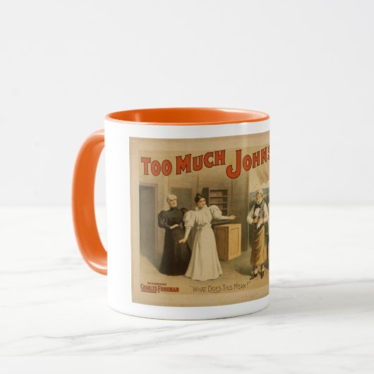 Zu viel Johnson Tasse (Vorderseite Links)