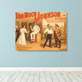 "Zu viel Johnson" - Zwei Männer kämpfen Theater Leinwanddruck (Insitu (Holzboden))