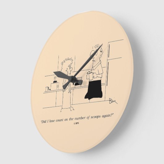 Zu viel Kaffee Große Wanduhr (Winkel)