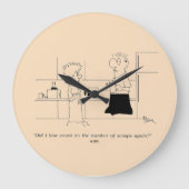 Zu viel Kaffee Große Wanduhr (Vorderseite)