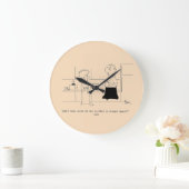 Zu viel Kaffee Große Wanduhr (Zuhause)