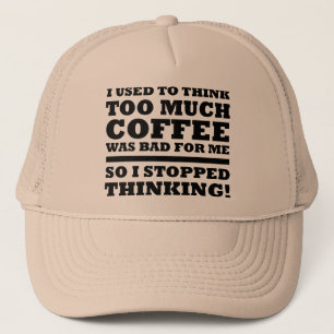 Zu viel Kaffee Lustige Ball Cap Trucker Mütze